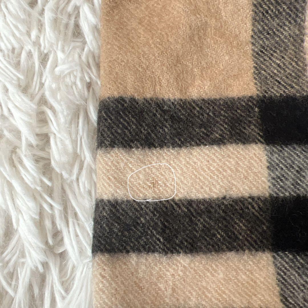 【現行】BURBERRY バーバリー　マフラー　カシミア100 メガチェック
