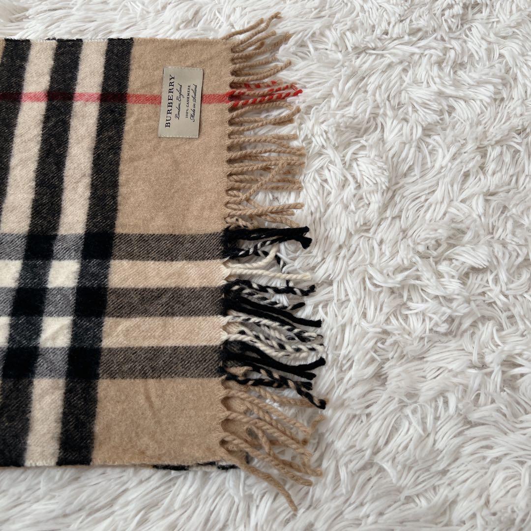 【現行】BURBERRY バーバリー　マフラー　カシミア100 メガチェック