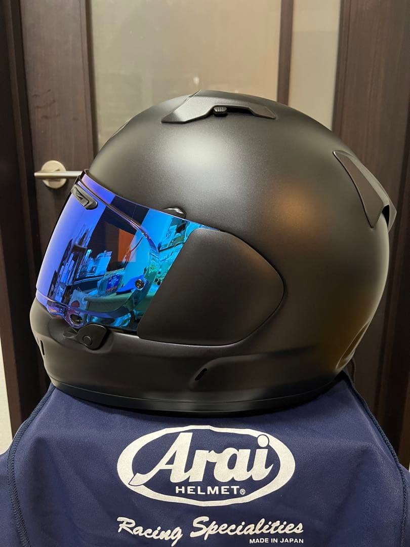 Arai XD フラットブラック 59-60cm ブルーミラーシールド付き