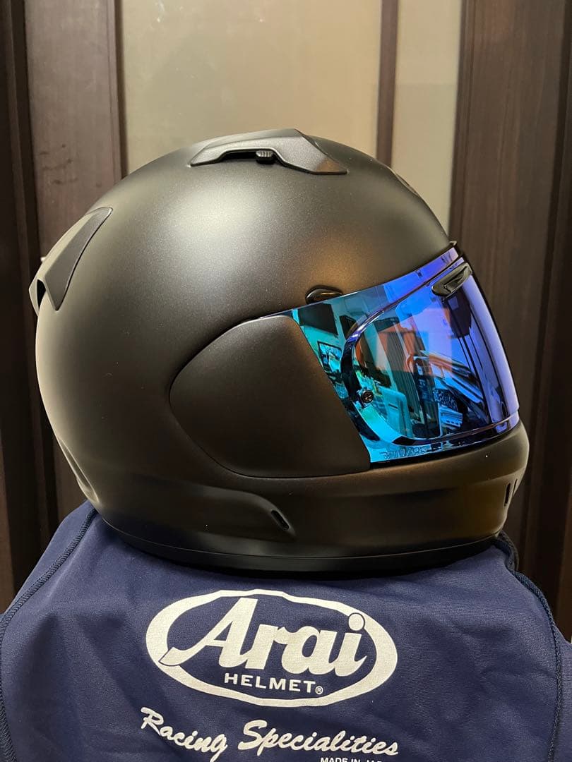 Arai XD フラットブラック 59-60cm ブルーミラーシールド付き