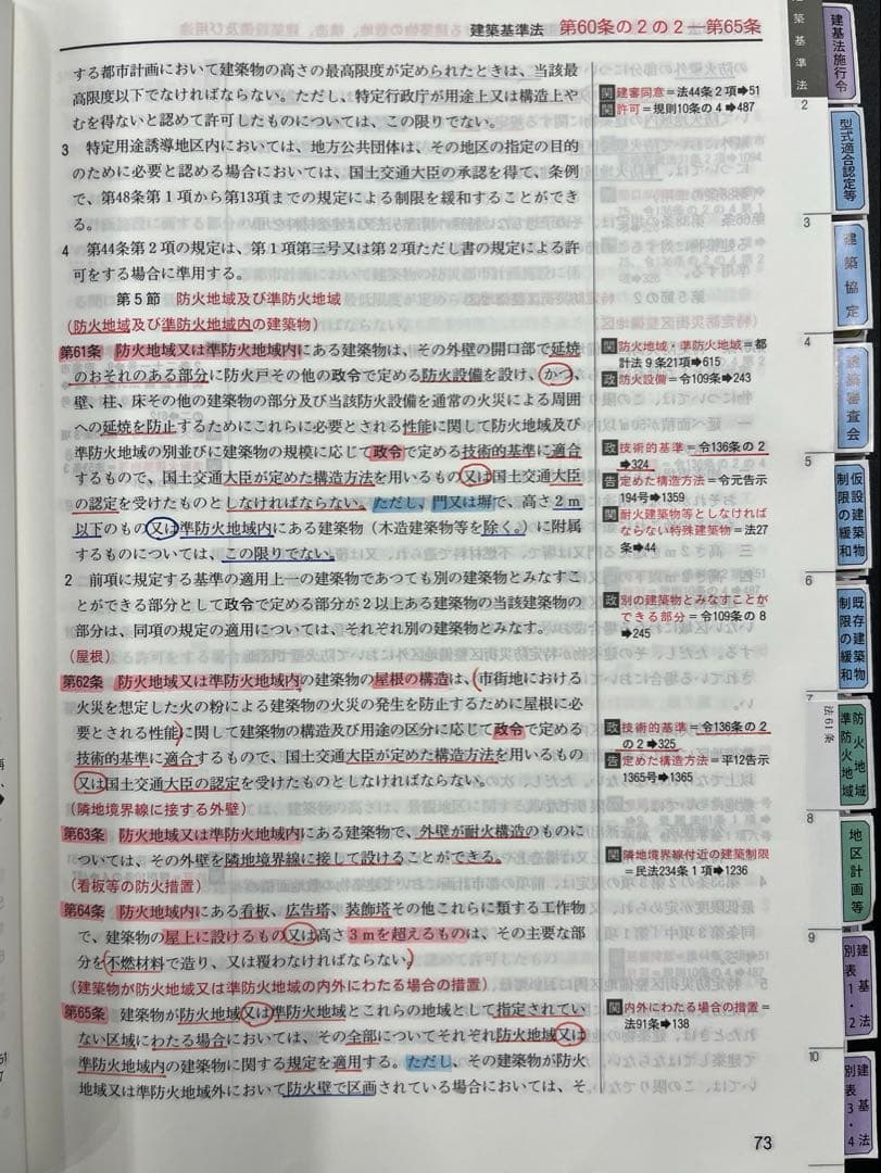 建築基準法関係法令集 2025年版　線引済み
