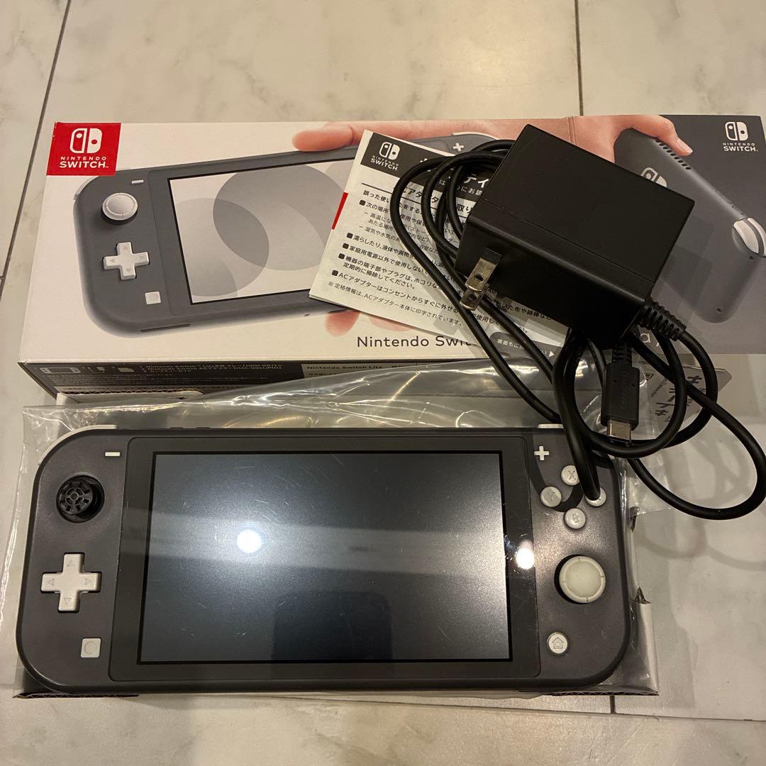 Nintendo Switch Lite グレー 充電器付　箱あり　2020年製