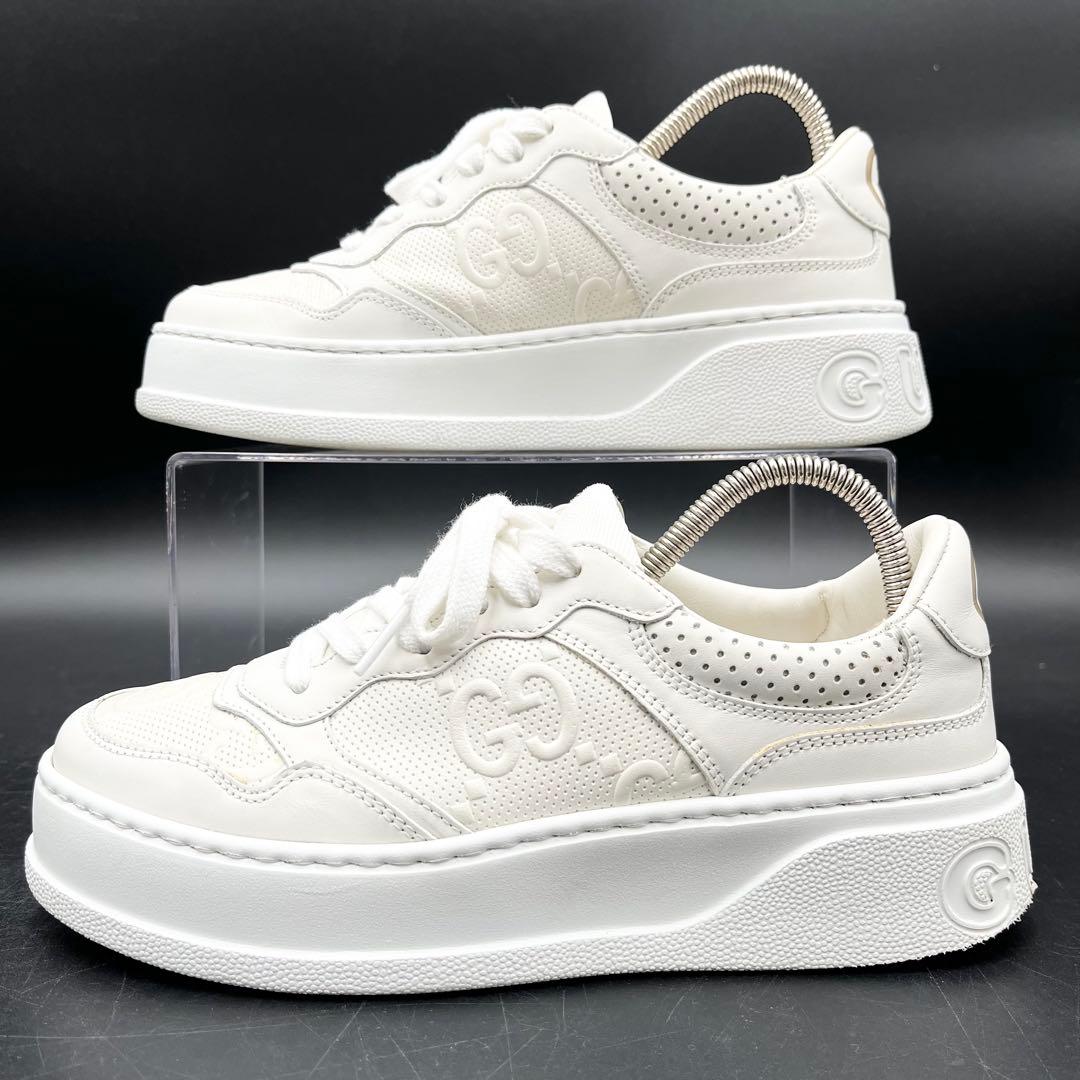 美品✨ グッチ ジャンボGG インターロッキング レディース スニーカー