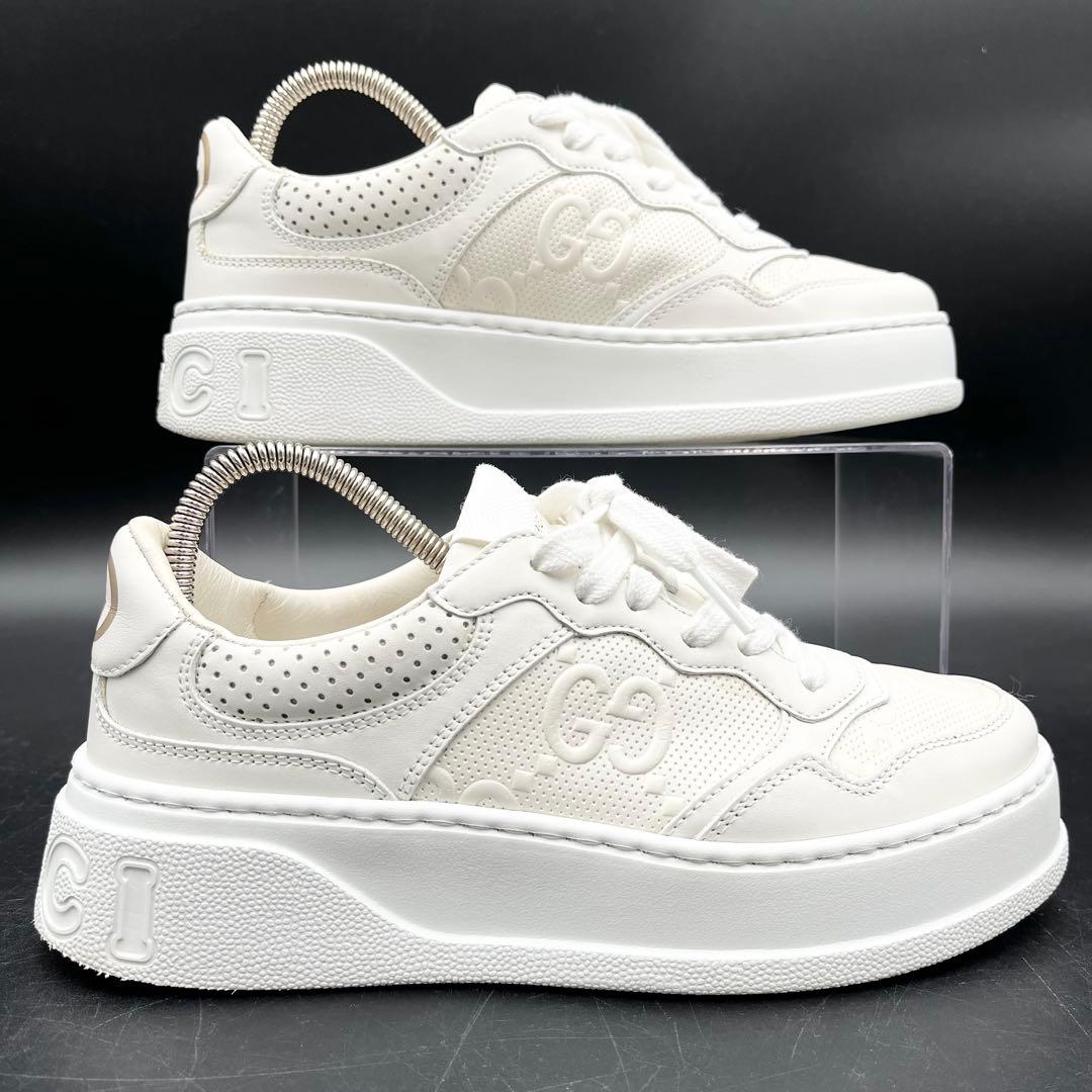 美品✨ グッチ ジャンボGG インターロッキング レディース スニーカー