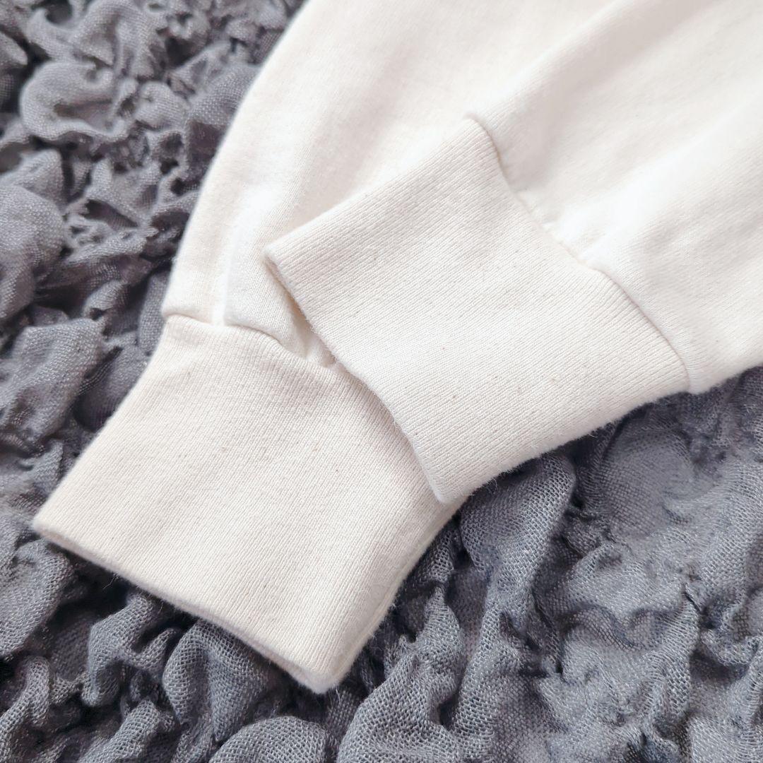 快晴堂 3飛び裏起毛 無地 Girl’sトレーナー 生成り 大きめ