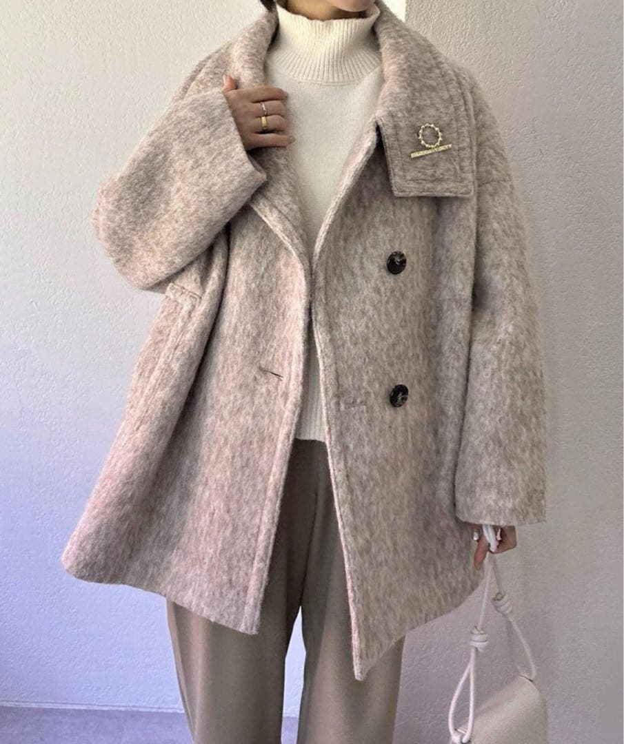 美品　コラージュ ガリャルダガランテ シャギーコート　ベージュ