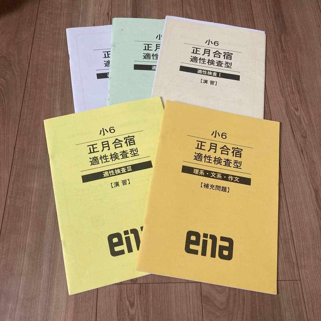 エナ小6本科一年分、季節講習、合宿、日々学、テスト一年分。