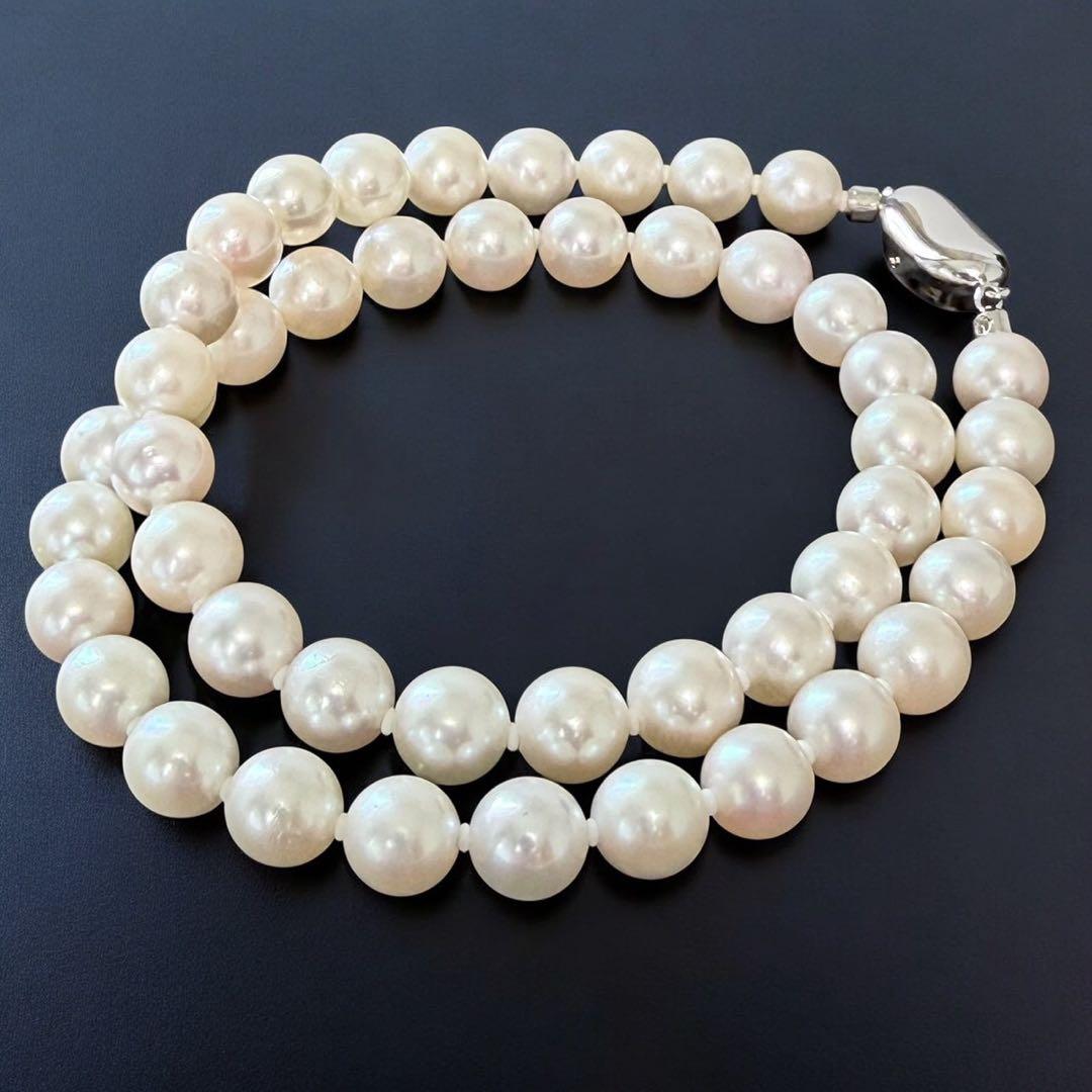 【最高峰】花珠　真珠　アコヤ　パール　ネックレス　大珠　8.5ミリ　鑑別書