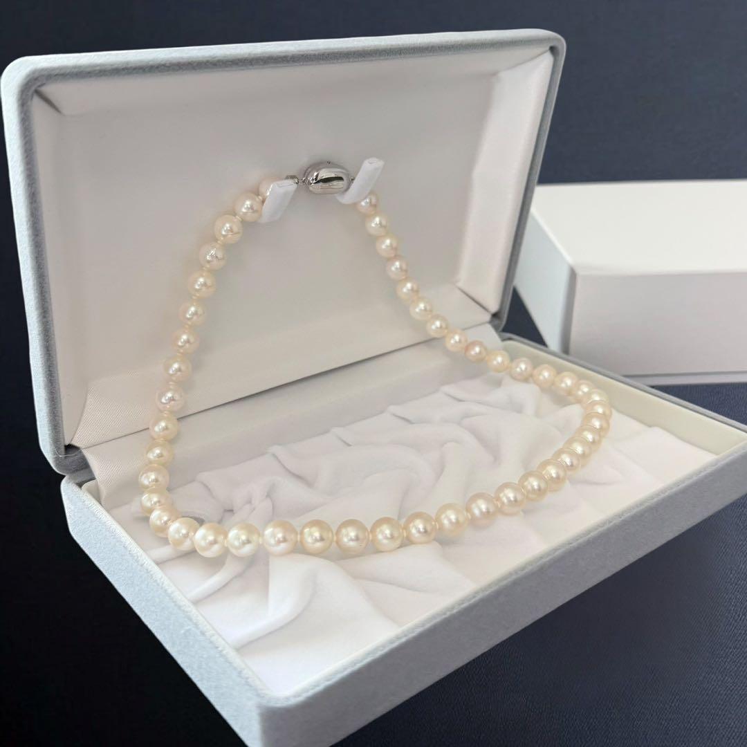 【最高峰】花珠　真珠　アコヤ　パール　ネックレス　大珠　8.5ミリ　鑑別書
