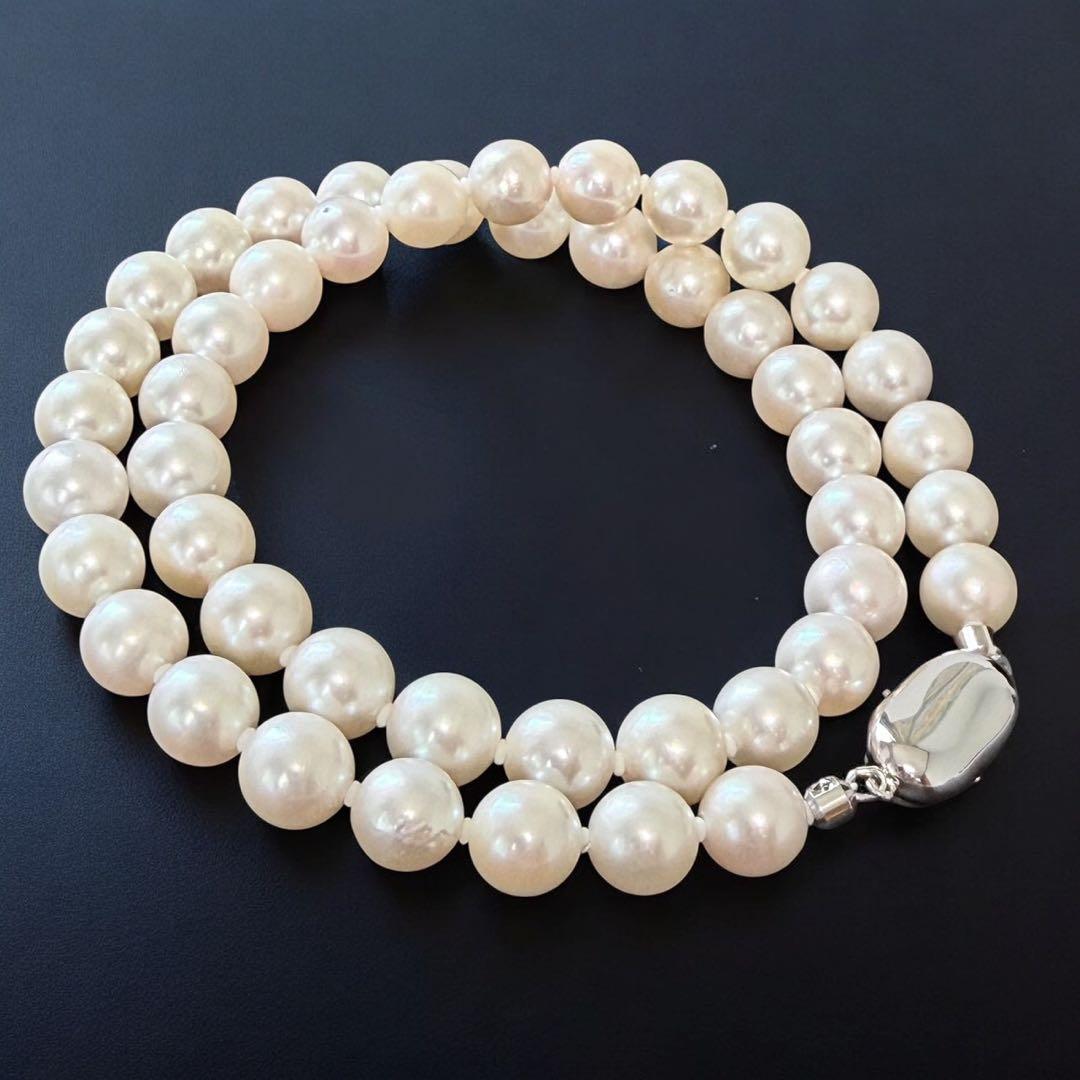 【最高峰】花珠　真珠　アコヤ　パール　ネックレス　大珠　8.5ミリ　鑑別書