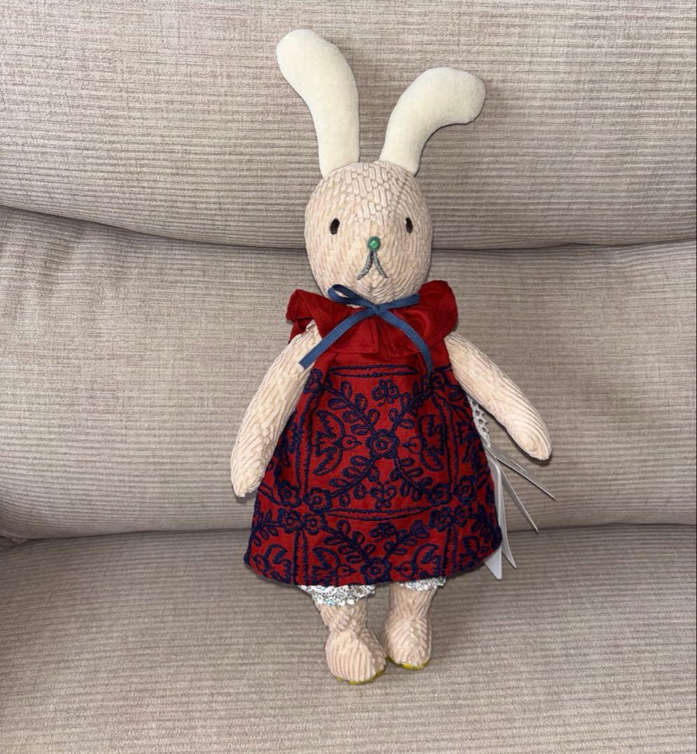 新品タグ付 ミナペルホネン kukka ぬいぐるみ pinkbeige red