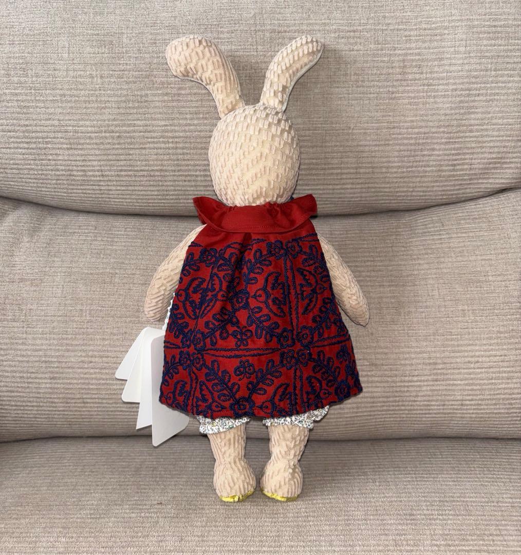 新品タグ付 ミナペルホネン kukka ぬいぐるみ pinkbeige red