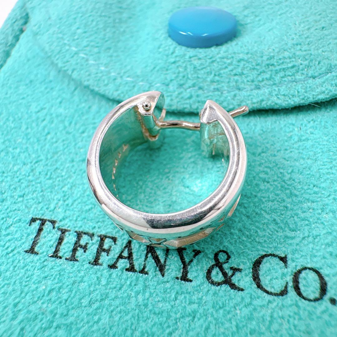 極美品 オールドティファニー アトラス フープ ピアス シルバー925