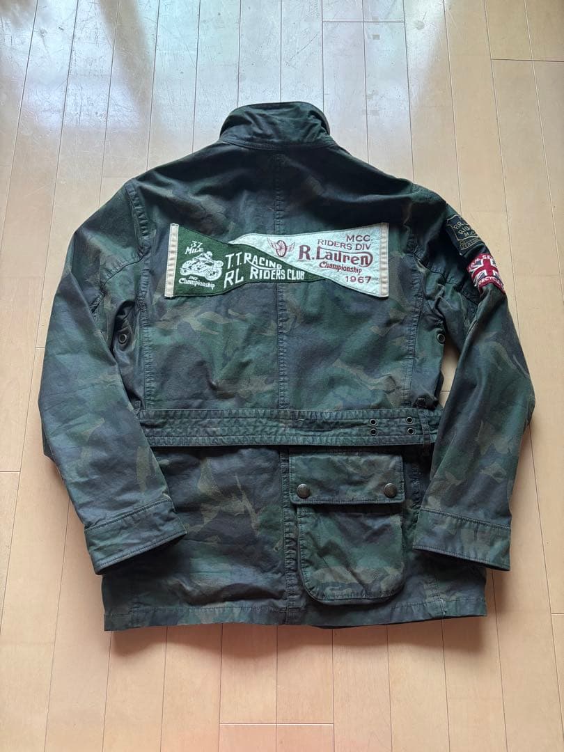 ラルフローレン　オイル　クロス　ジャケット　xsサイズ　カモ　迷彩