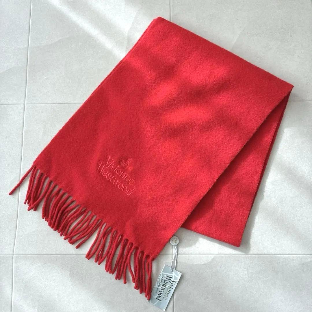 新品 ヴィヴィアンウエストウッド♡ウール マフラー オーブ 刺繍 イタリア製
