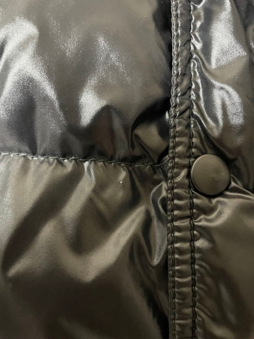 ち*る様 国内正規品　美品DUVETICAダウンベスト　ブラック　ヨーク羊革レザ