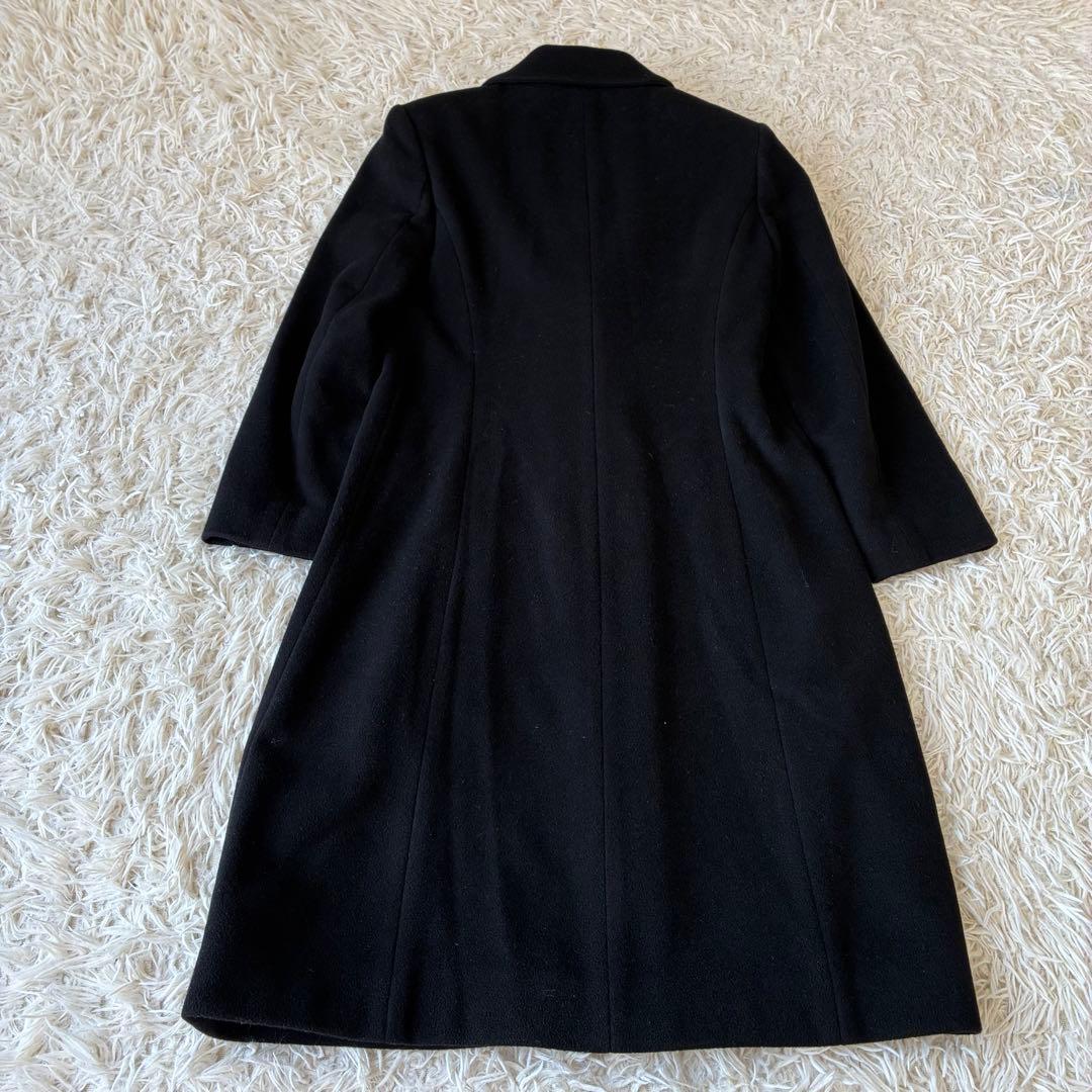 セオリーリュクス カシミヤ100% ロングチェスターコート ブラック