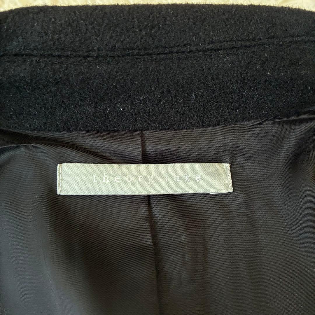 セオリーリュクス カシミヤ100% ロングチェスターコート ブラック