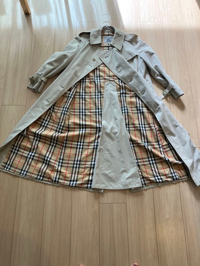 Burberrys’ ベージュ トレンチコート チェック裏地