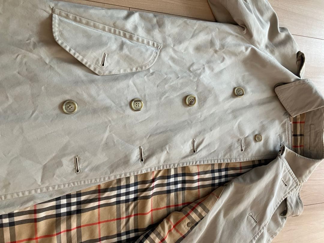Burberrys’ ベージュ トレンチコート チェック裏地