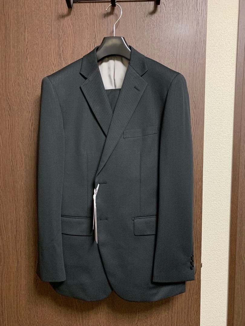 A7新品未使用！超快適ストレッチ2パンツスーツ！ウォッシャブル！ブラック！極小訳