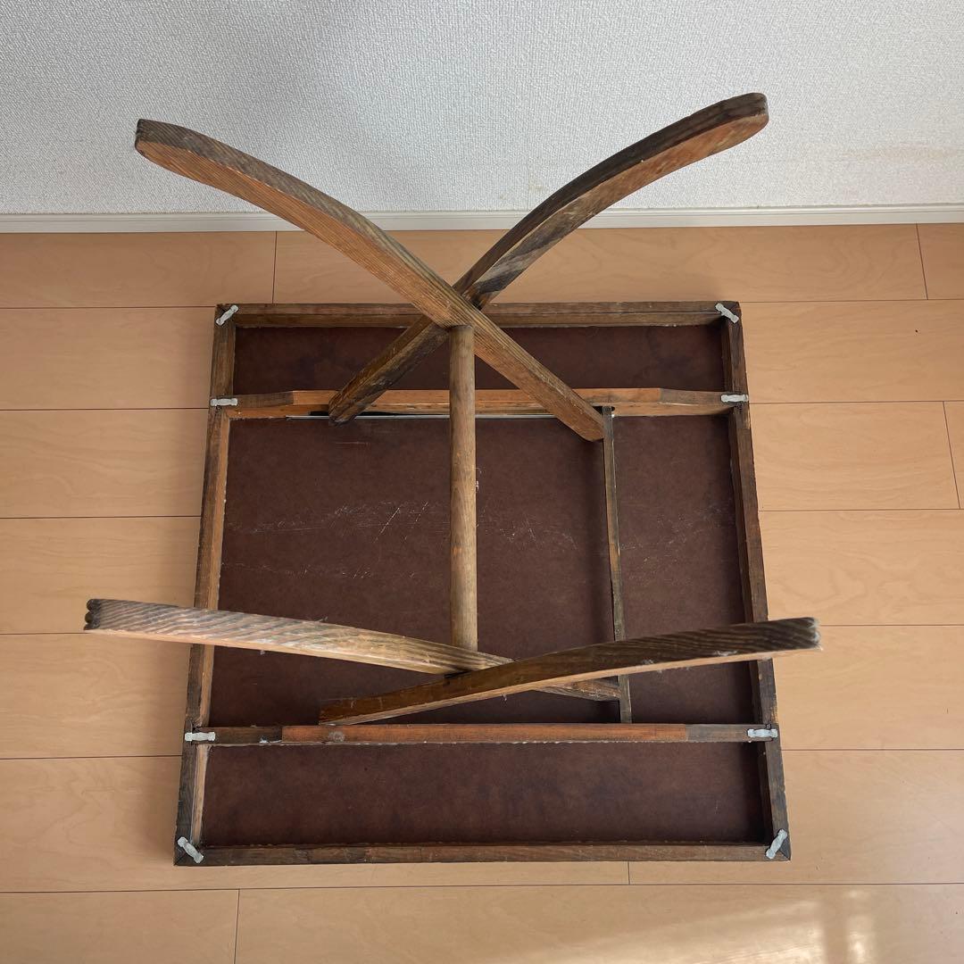 blackヴィンテージ　アメリカ　USA 木製　折りたたみ　テーブル