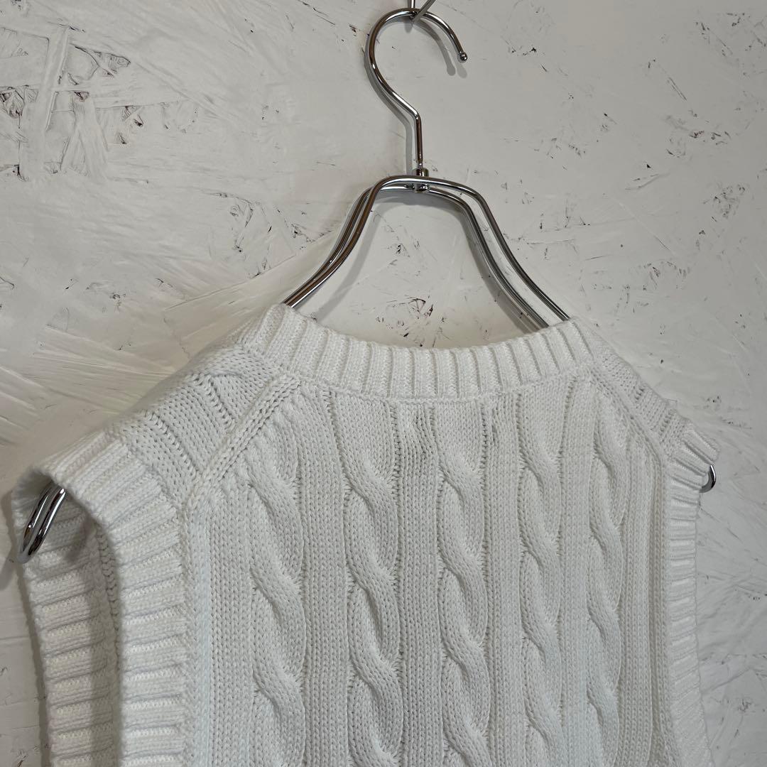 新品未使用タグ付【POLO by Ralph Lauren】ケーブルニットベスト