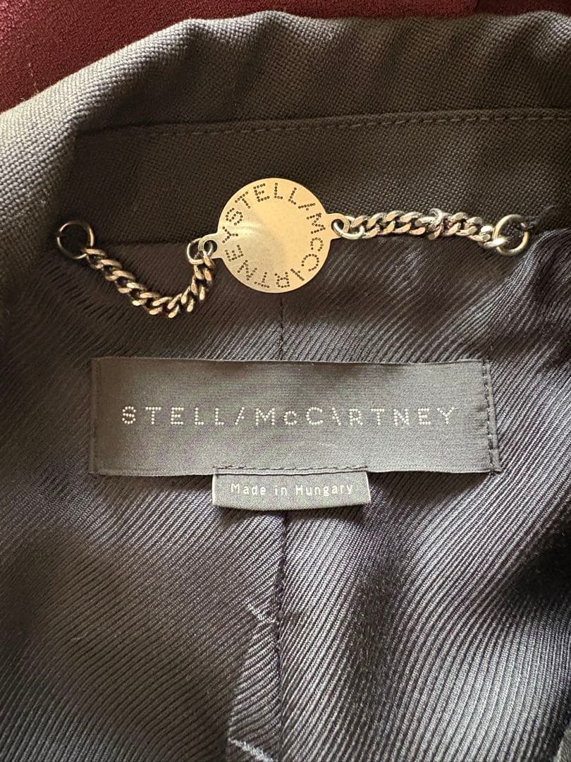 ステラマッカートニー ブラック ドレッシーダブルテーラードジャケット40