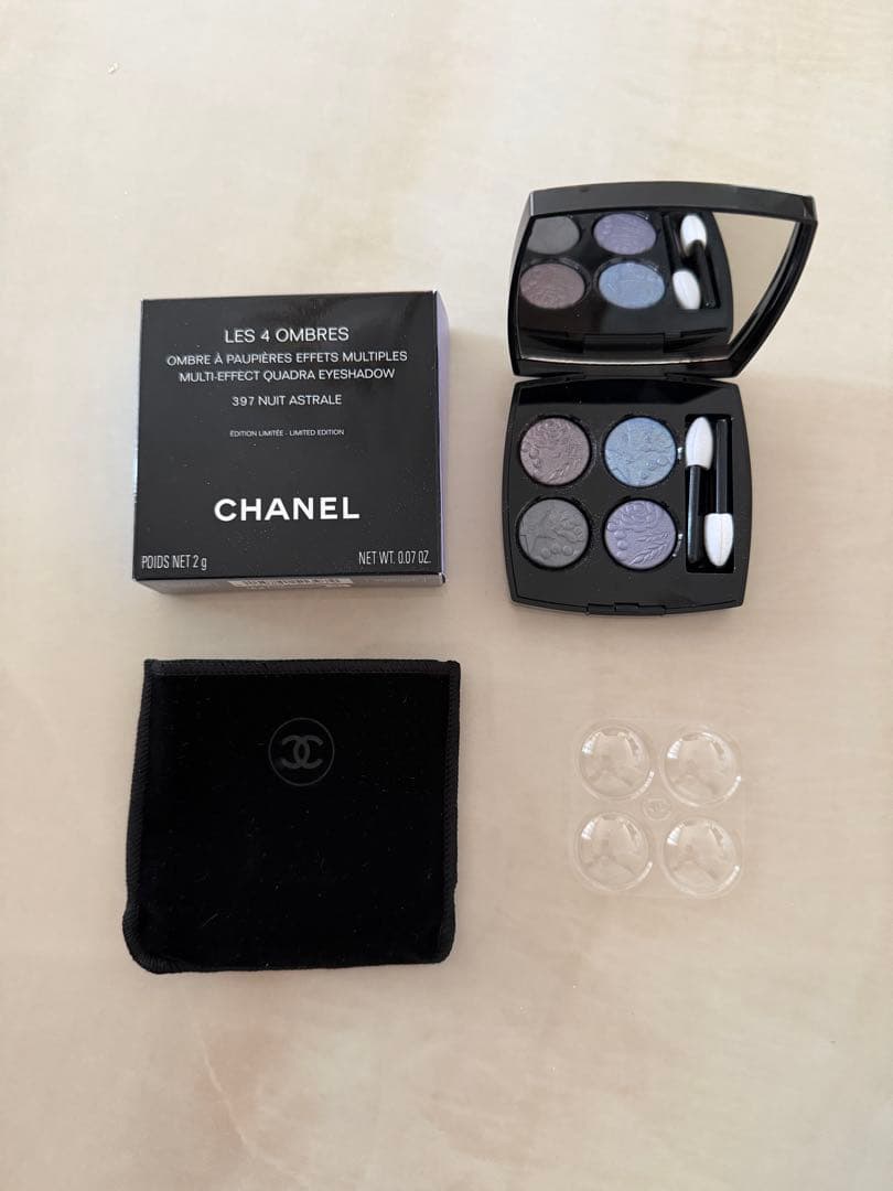 一度使用チップ新品シャネル　レキャトルオンブル397 ニュイアストラル