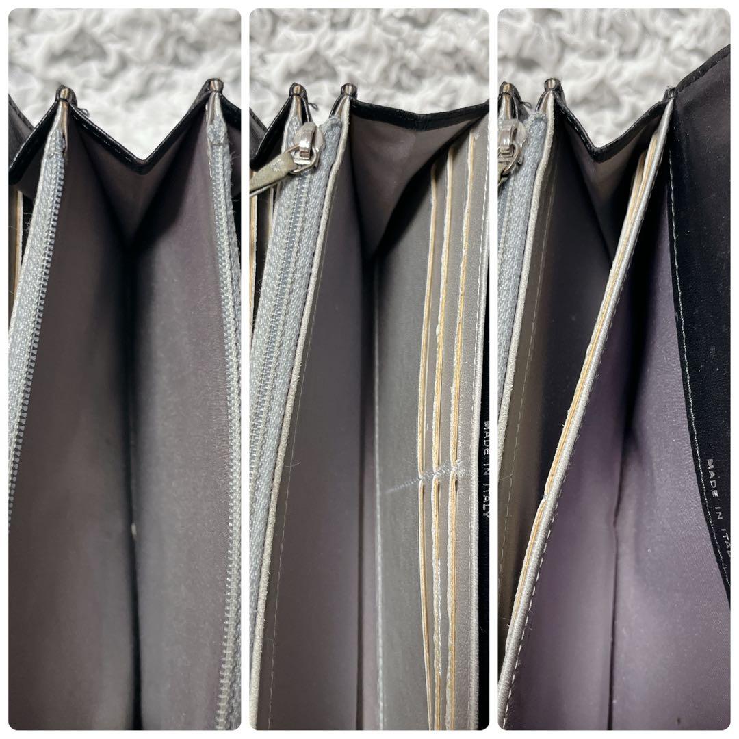 美品✨CHANEL シャネル ラムスキン カメリア 二つ折り財布　シルバー金具