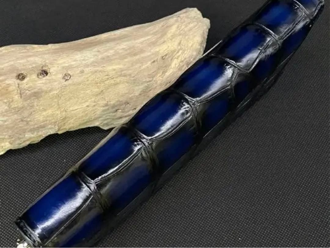 #新品未使用#クロコダイル#ラウンドファスナー#長財布#手染め#ハンドメイド