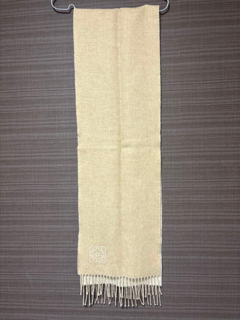 LOEWE マフラー （アイボリー×ベージュ）