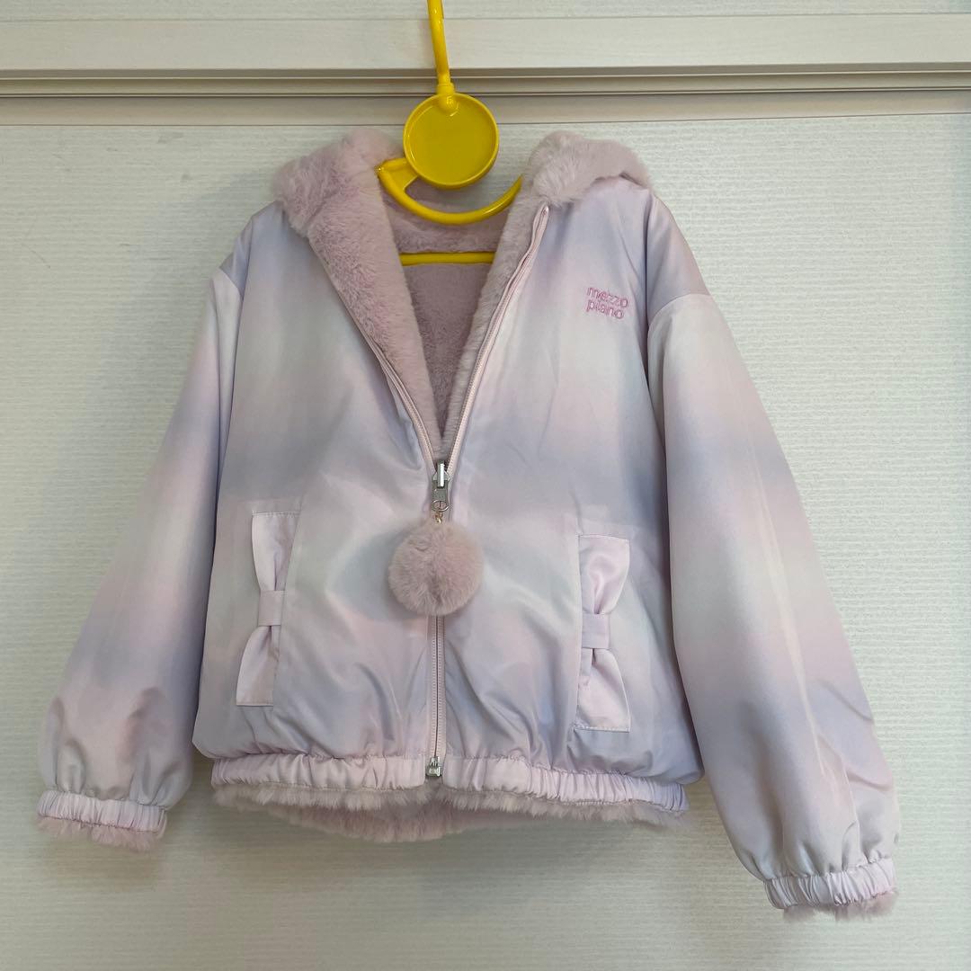 【2月までの出品】mezzopianoリバーシブル　フェイクファーブルゾン