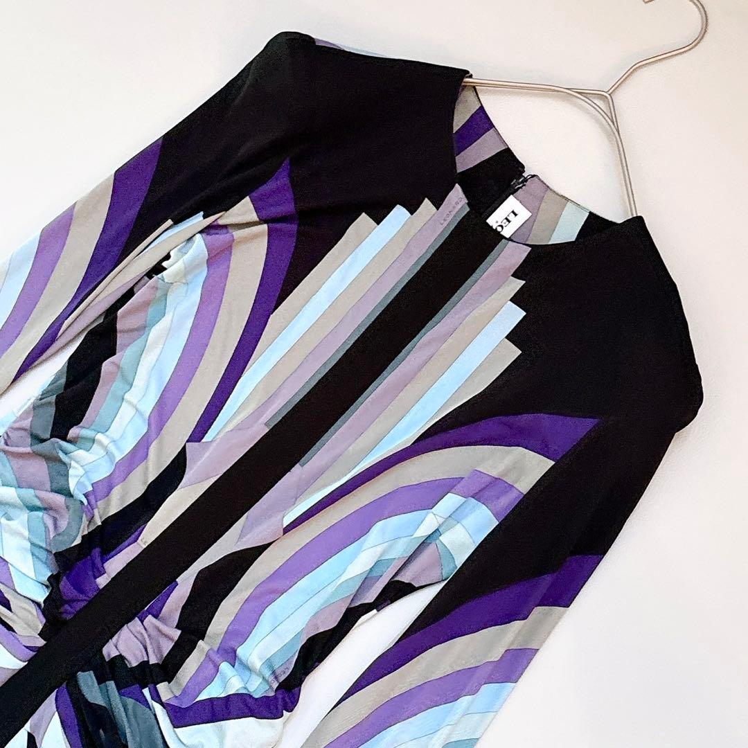 jmgdta 様 レオナールパリ シルク100% ドレープデザインワンピース