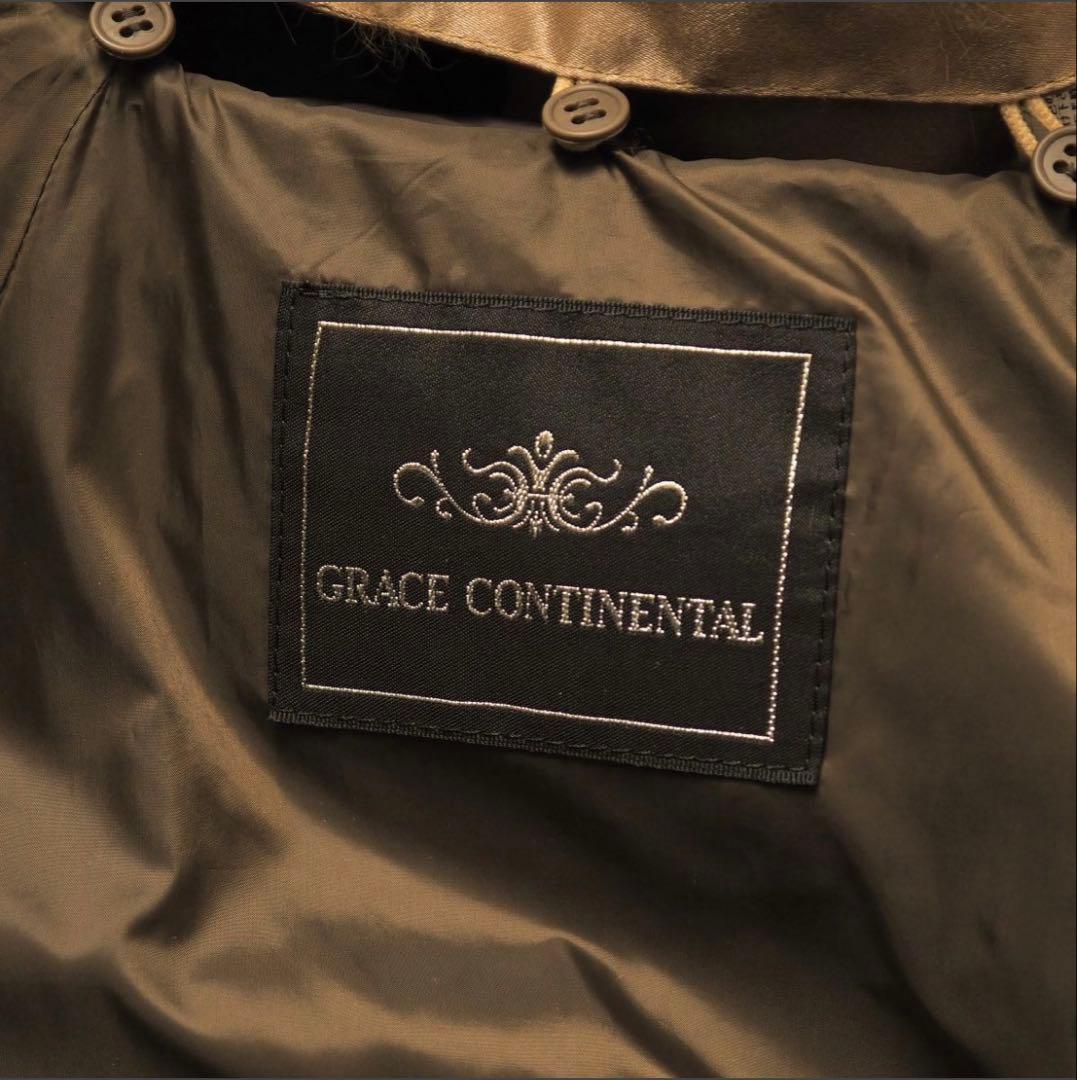 GRACECONTINENTAL ダウン ポンチョ　ラクーンファー　サイズ36