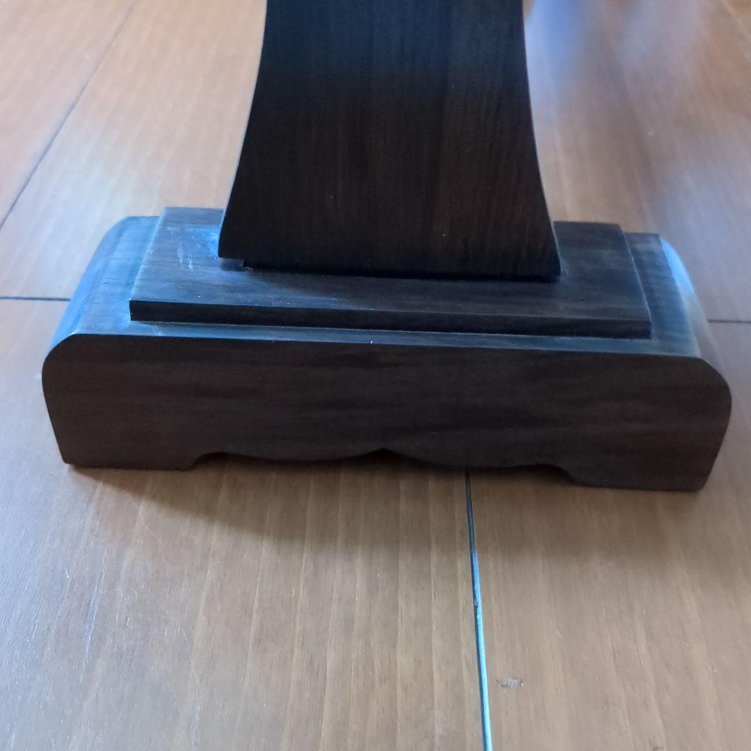 刀掛 家紋 唐木 黒檀 紫檀 木製 金 漆 日本刀 太刀 武道具 模造刀