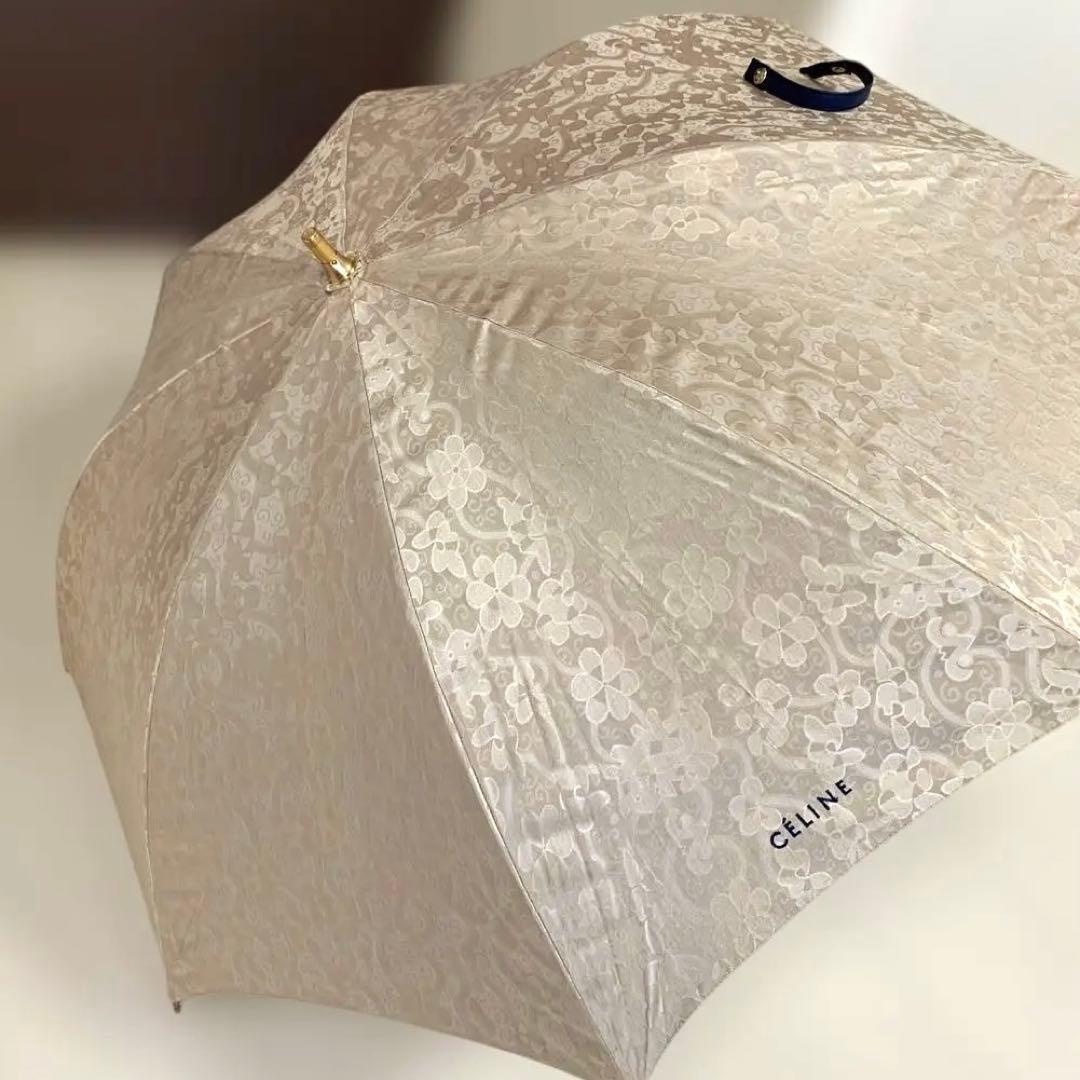 CÉLINE 花柄 日傘 シャンパンゴールド