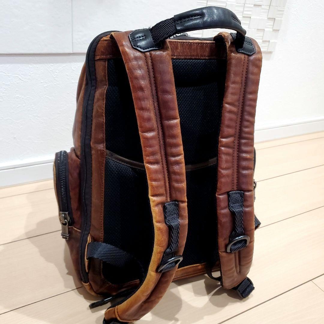 【希少カラー、本革】TUMI NORMAN BACKPACK ダークブラウン