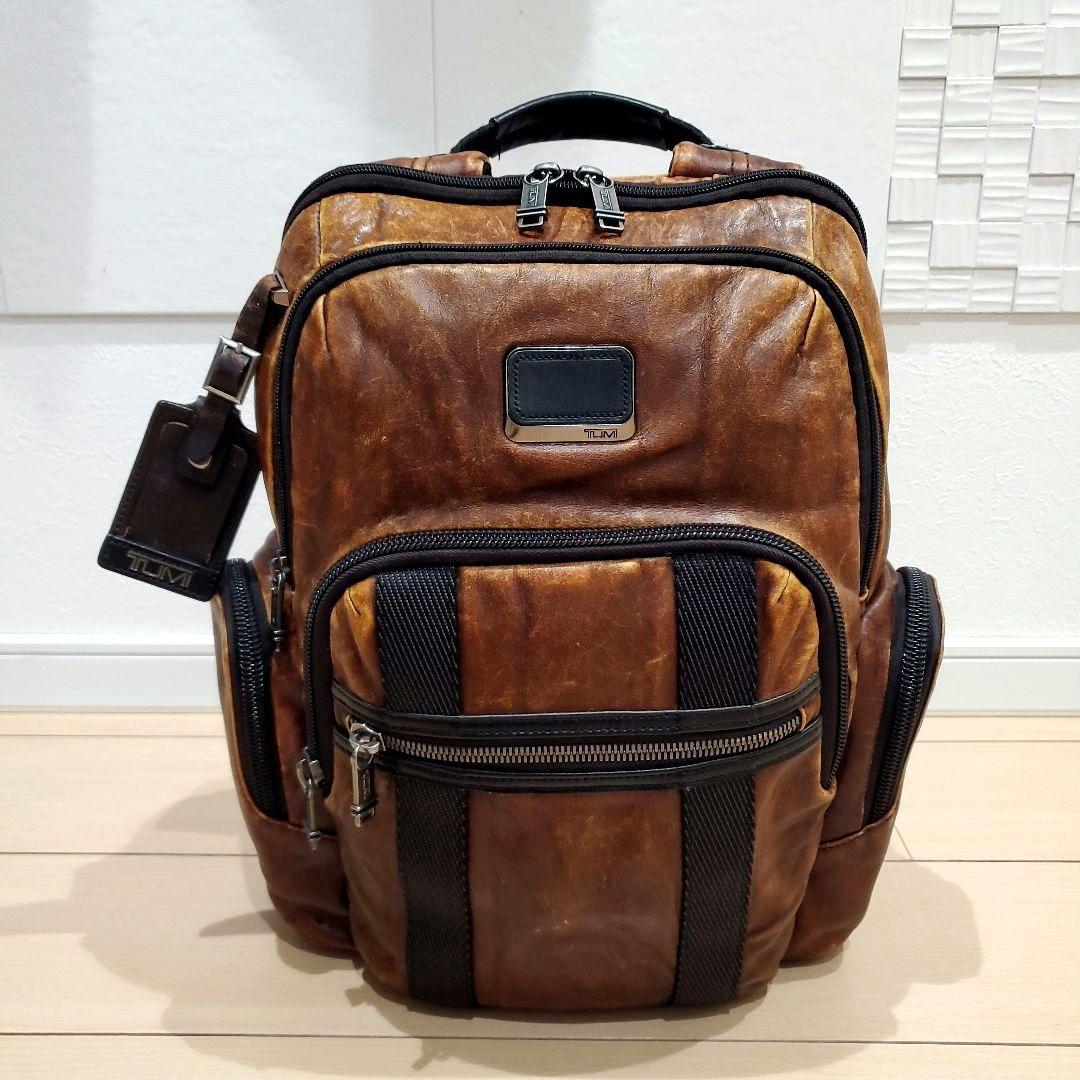 【希少カラー、本革】TUMI NORMAN BACKPACK ダークブラウン