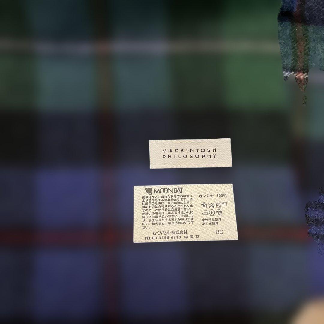 マッキントッシュ★カシミヤチェックマフラー