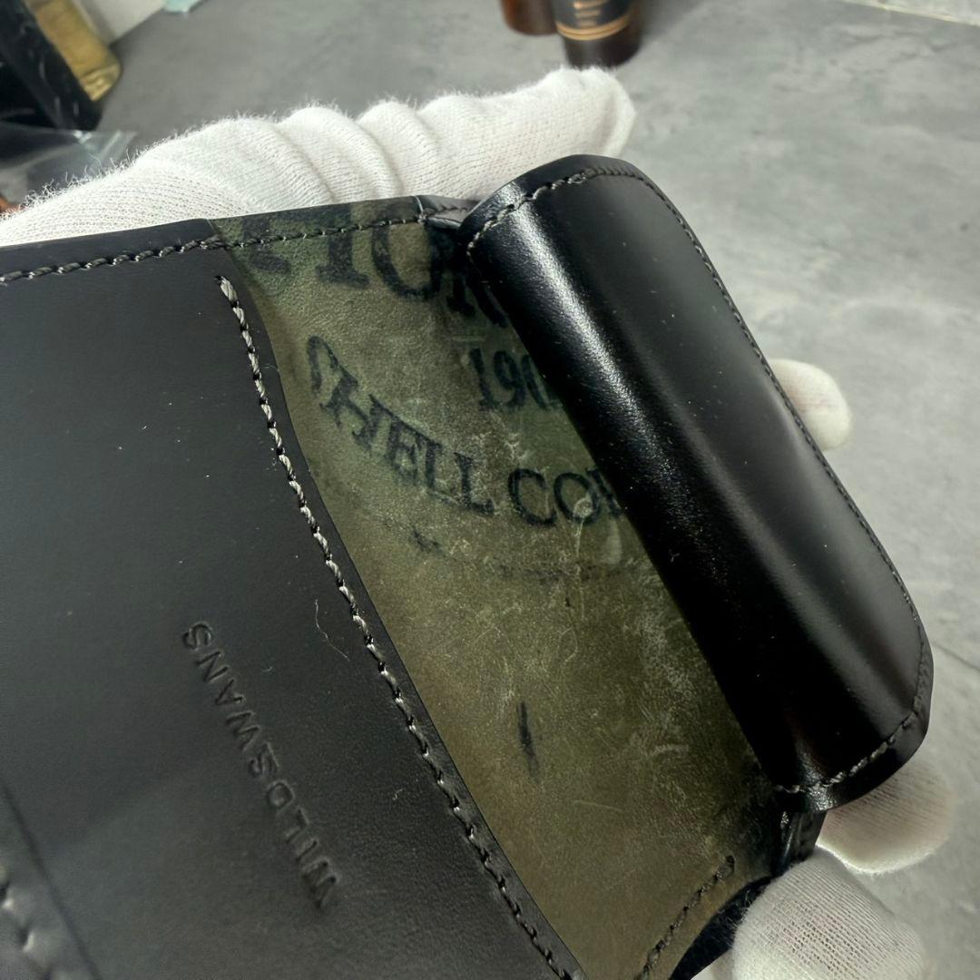 【幻の逸品】WILDSWANS シェルコードバン スタンプ CASA 折り財布