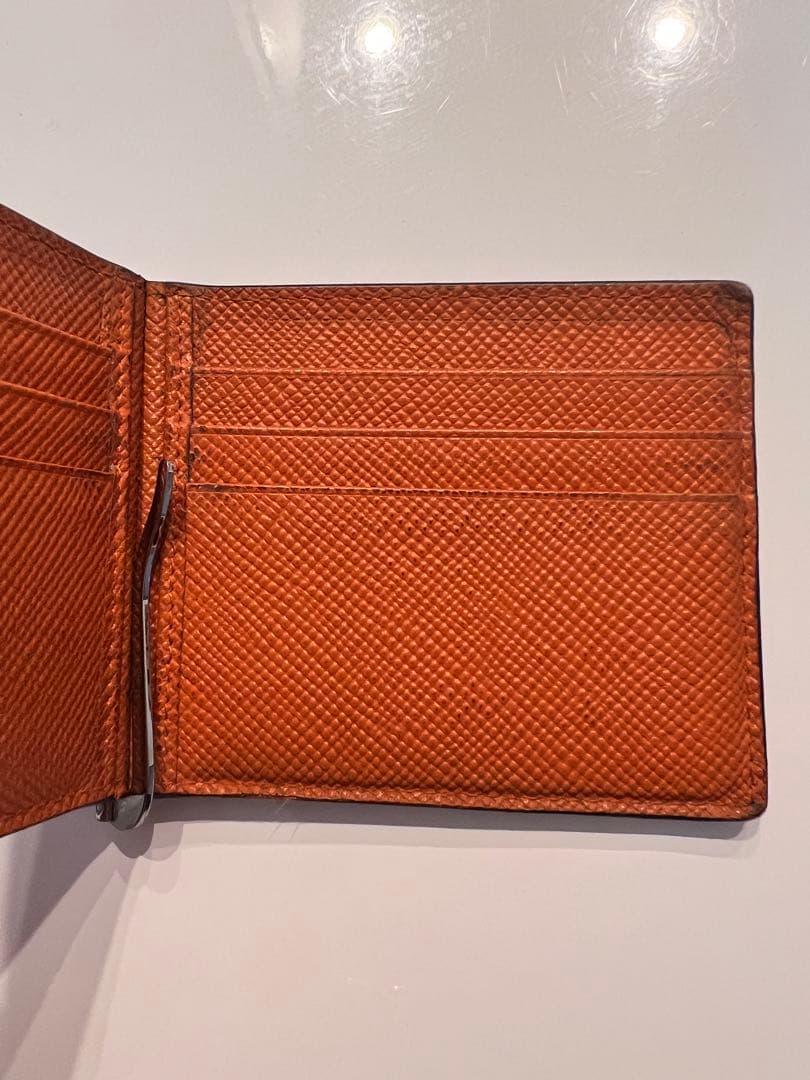 【プラダ】PRADA ブラックレザー マネークリップ