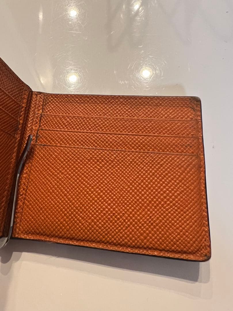 【プラダ】PRADA ブラックレザー マネークリップ