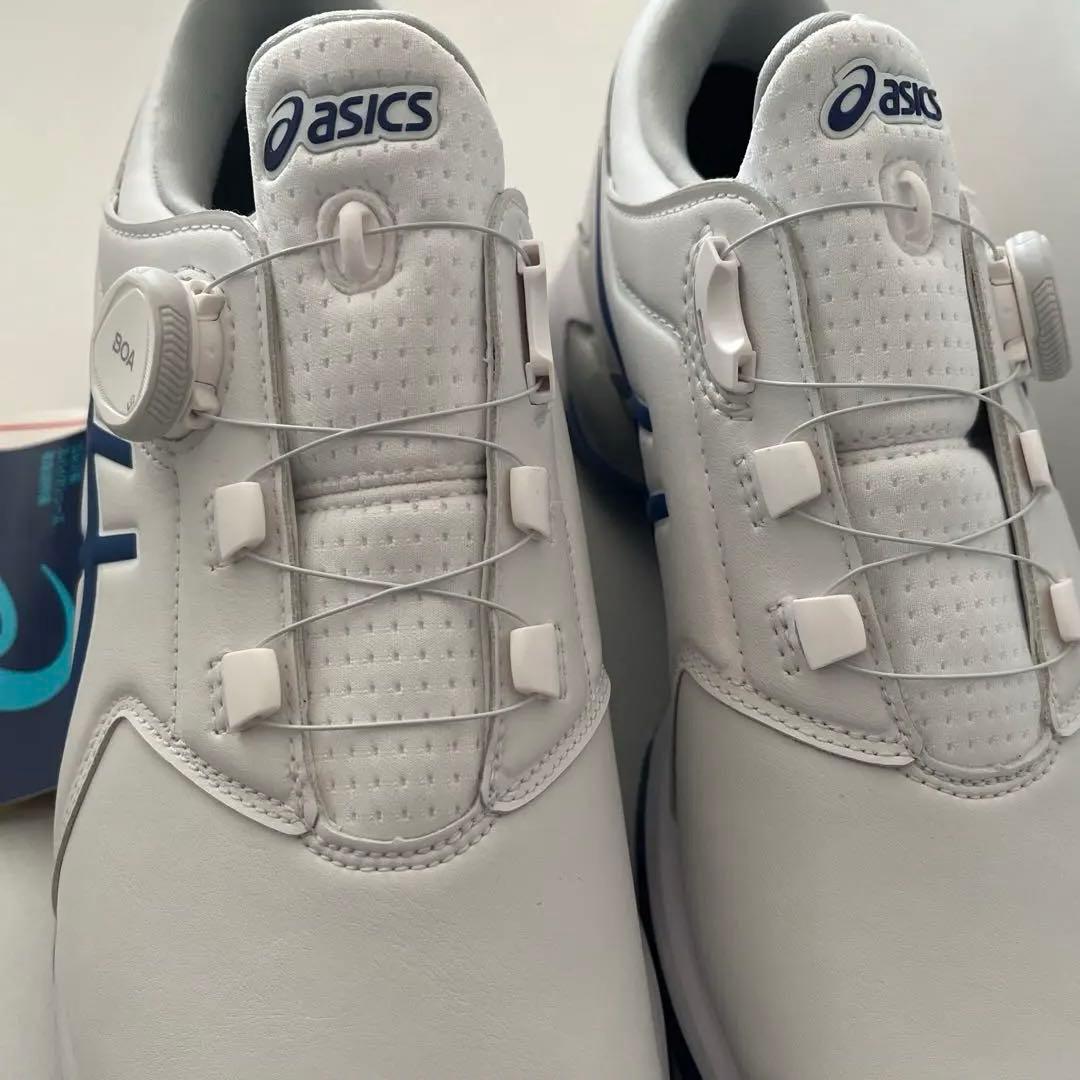 asics 新品未使用　ゴルフシューズ BOAシステム ホワイト/ブルー