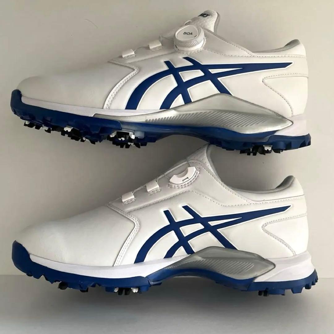 asics 新品未使用　ゴルフシューズ BOAシステム ホワイト/ブルー