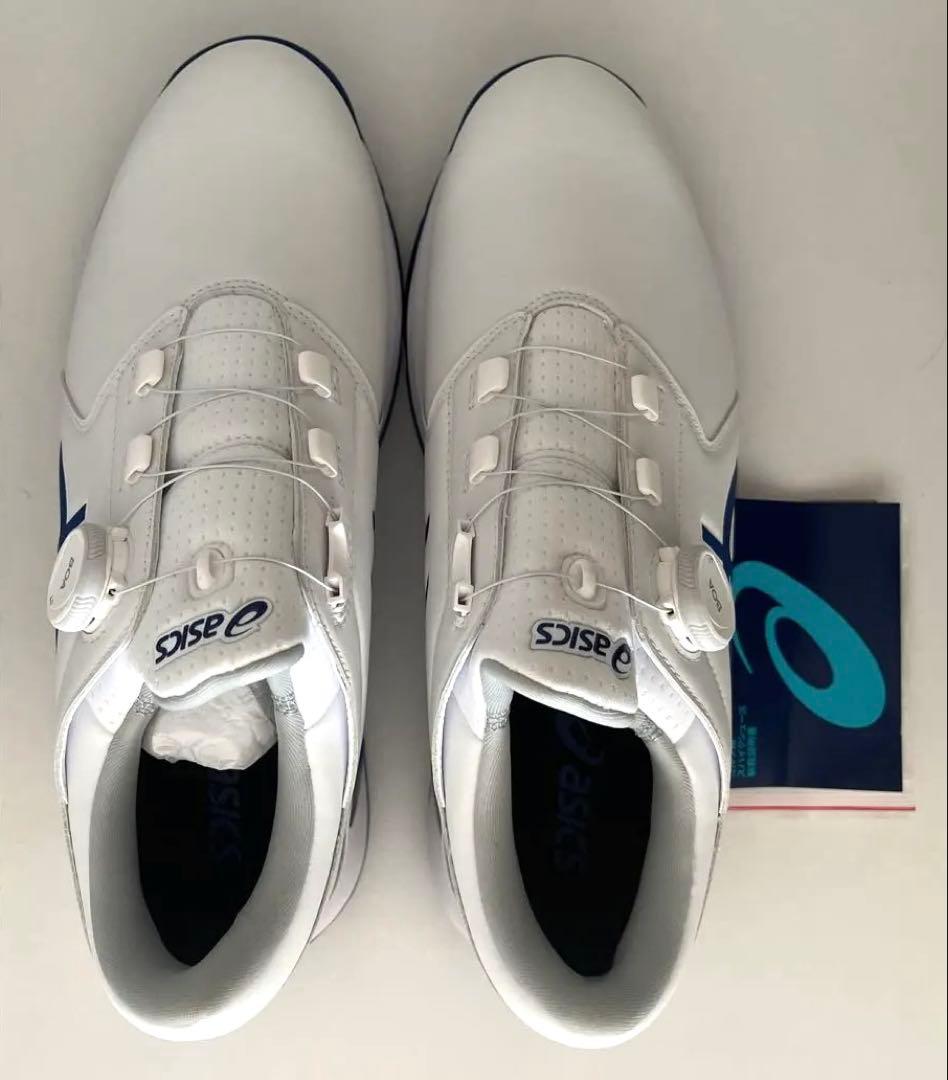 asics 新品未使用　ゴルフシューズ BOAシステム ホワイト/ブルー