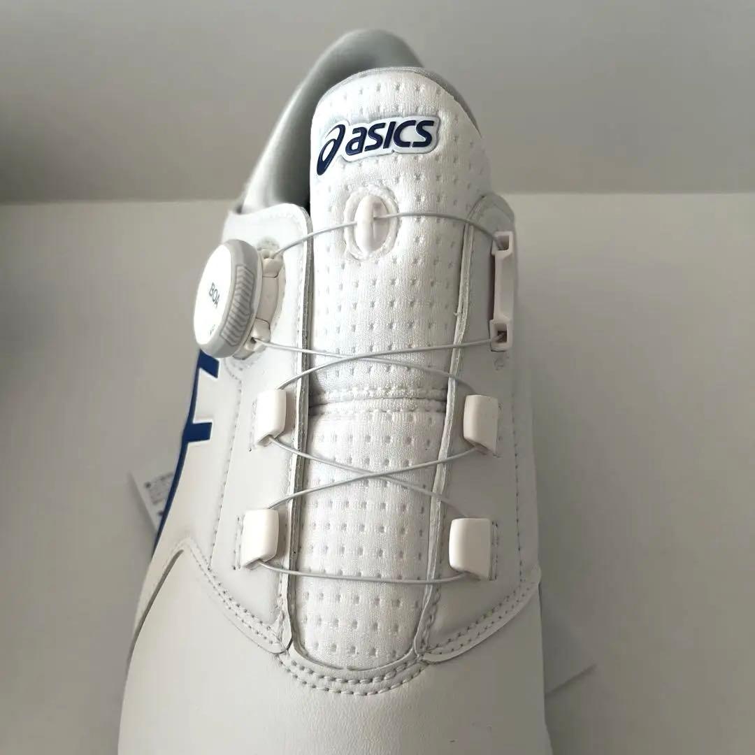 asics 新品未使用　ゴルフシューズ BOAシステム ホワイト/ブルー