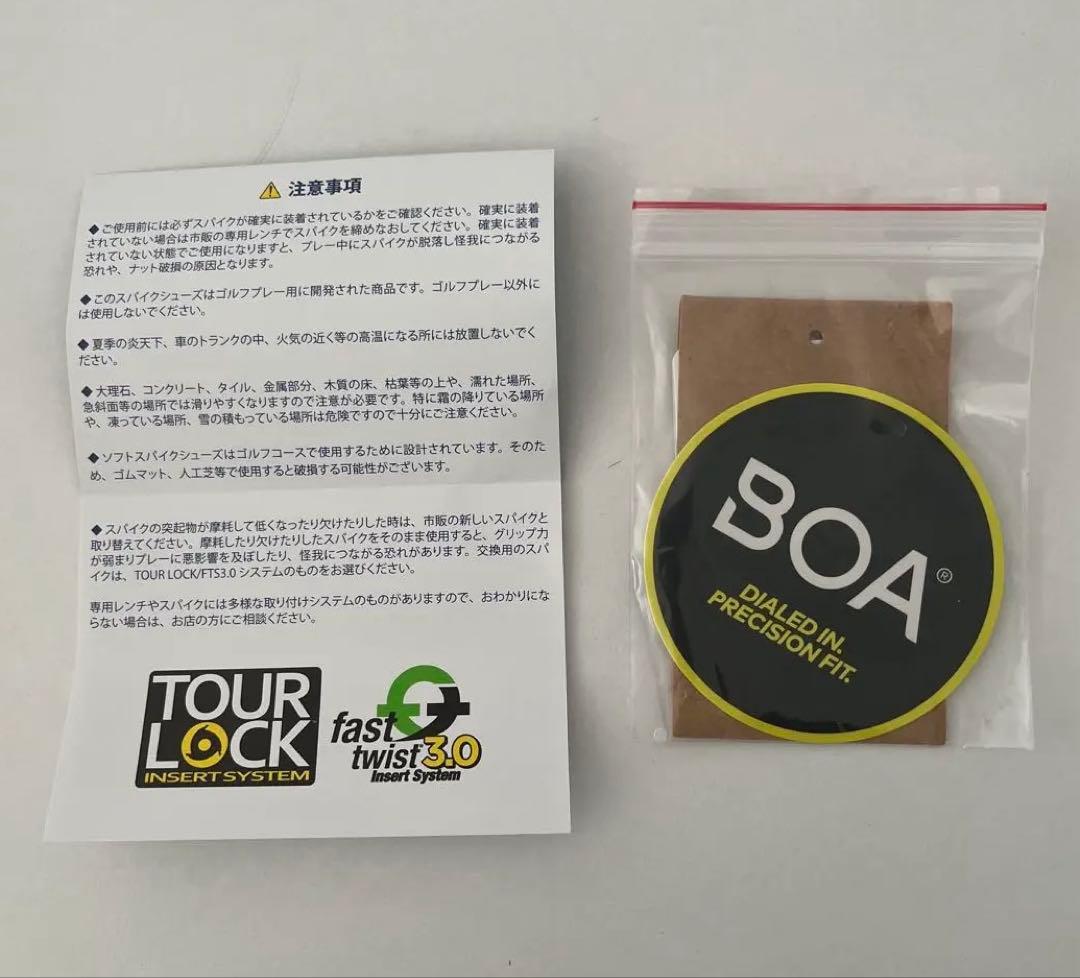 asics 新品未使用　ゴルフシューズ BOAシステム ホワイト/ブルー