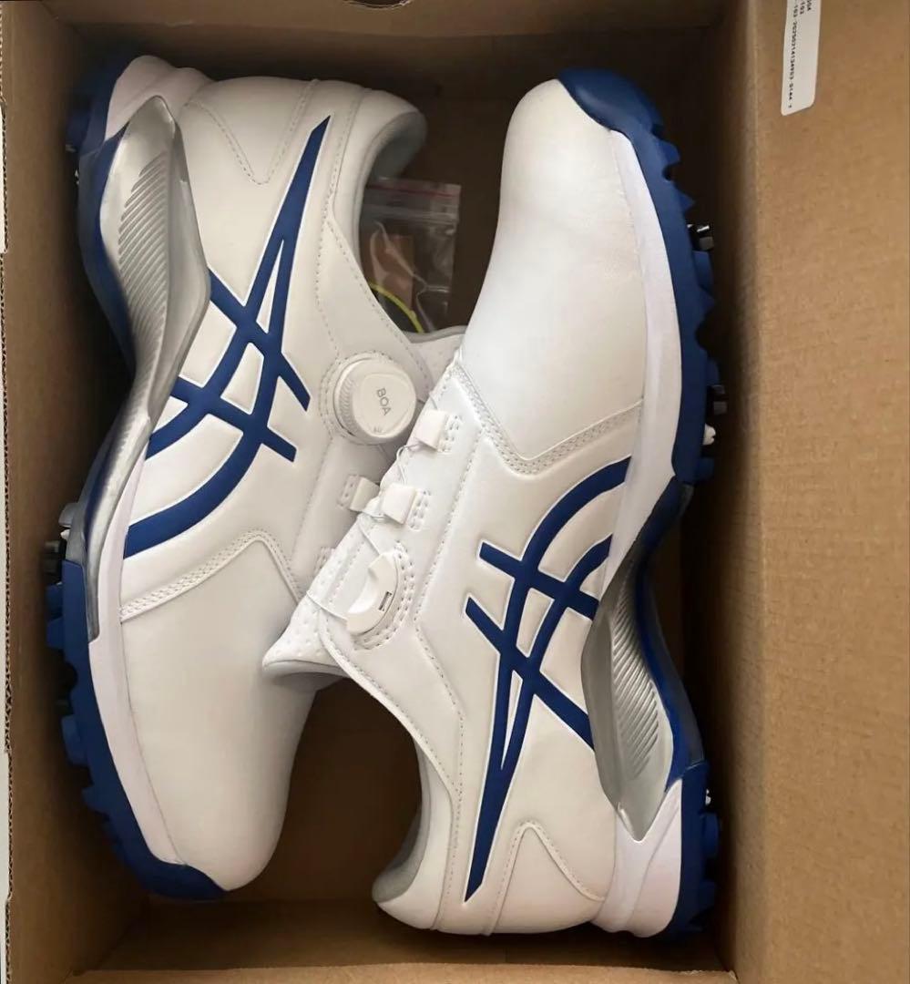 asics 新品未使用　ゴルフシューズ BOAシステム ホワイト/ブルー