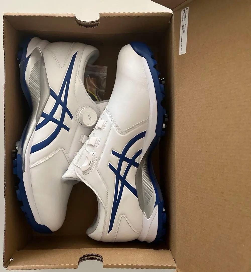 asics 新品未使用　ゴルフシューズ BOAシステム ホワイト/ブルー